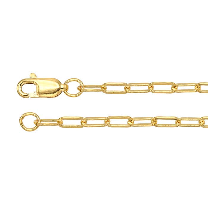 14/20 Yellow Gold-Filled 2.5mm Flat Drawn Oval Cable Chain