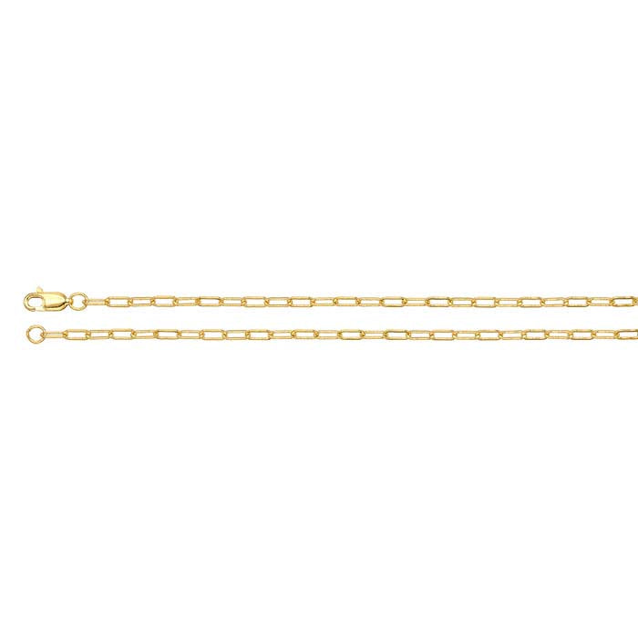 14/20 Yellow Gold-Filled 2.5mm Flat Drawn Oval Cable Chain