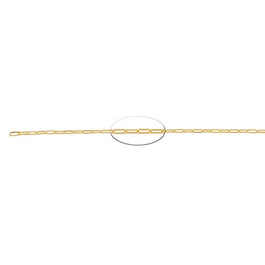 14/20 Yellow Gold-Filled 2.5mm Flat Drawn Oval Cable Chain, By the Foot
