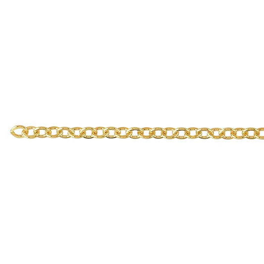 14/20 Yellow Gold-Filled 2.6mm Flat Oval Cable Chain, By the Foot