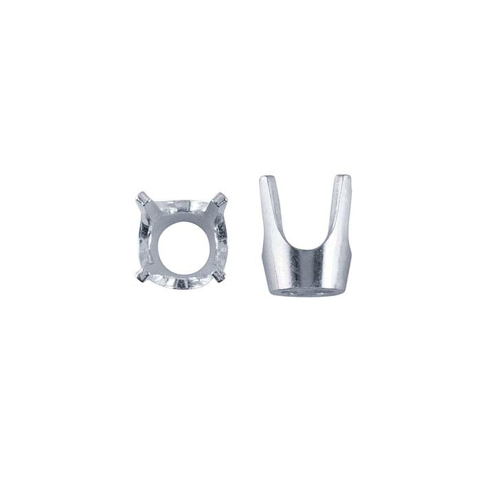 Sterling Silver 5mm Round Low-Base 4-Prong Setting