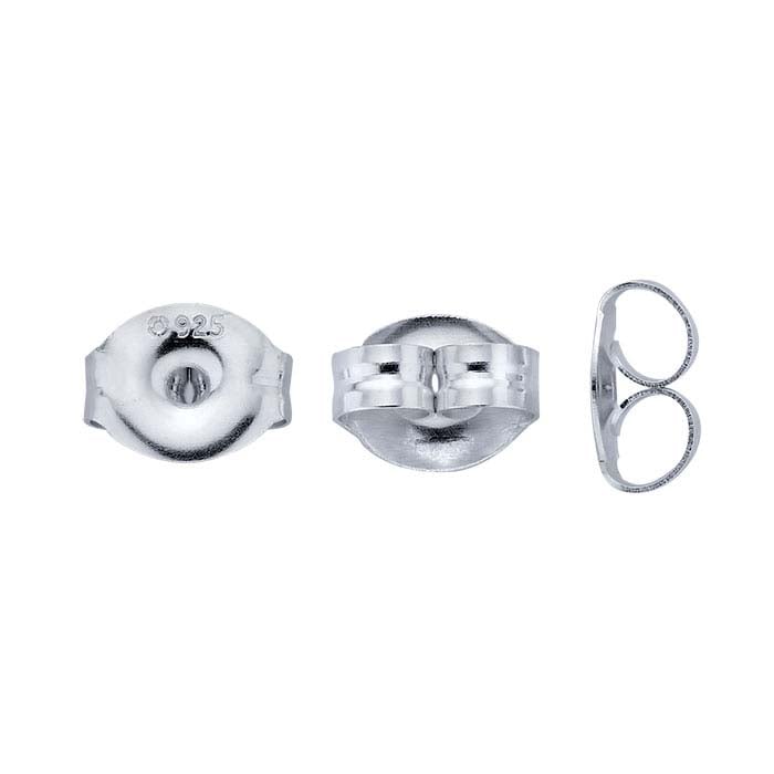Sterling Silver 6mm Friction Ear Nut