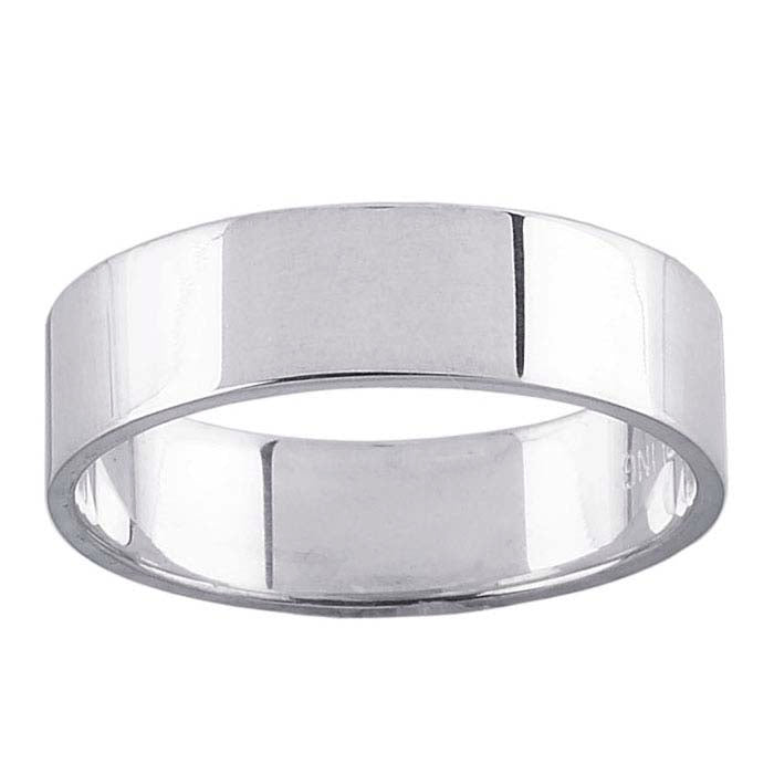 Nordt Sterling Silver 5mm Flat Wedding Band