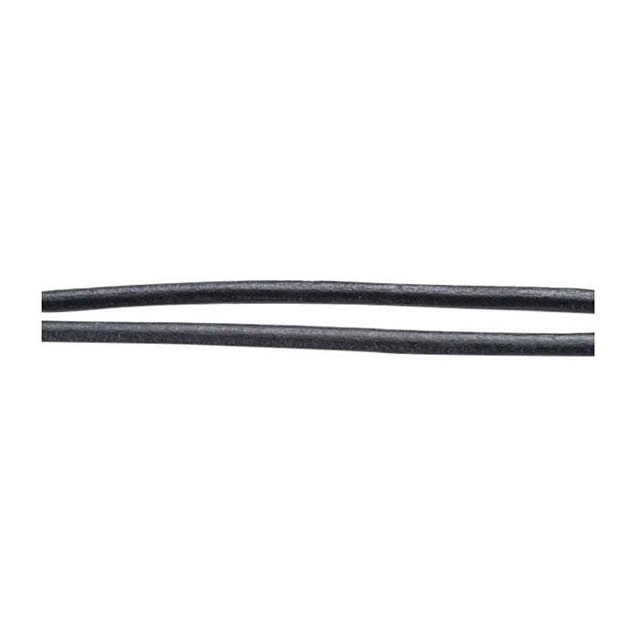 Black Greek Leather 2.2mm Round Cord, 10 meters