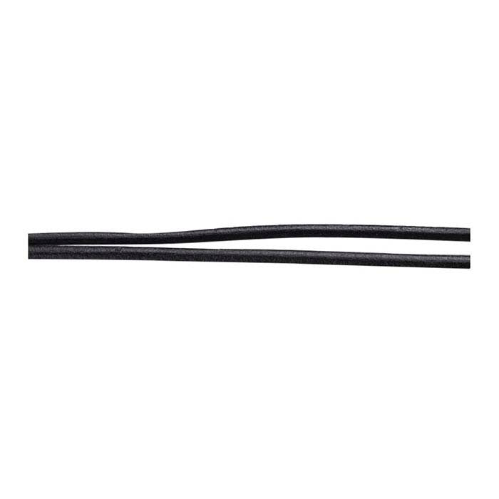 Black Greek Leather 2.2mm Round Cord, 100 meters