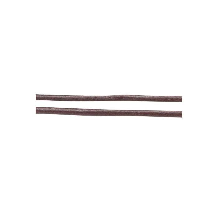 Dark Brown Greek Leather 1.8mm Round Cord, 10 meters