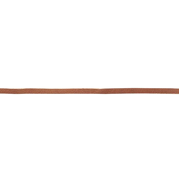 Saddle Tan Deerskin Leather 1/8" Flat Lace, 50-ft. Spool
