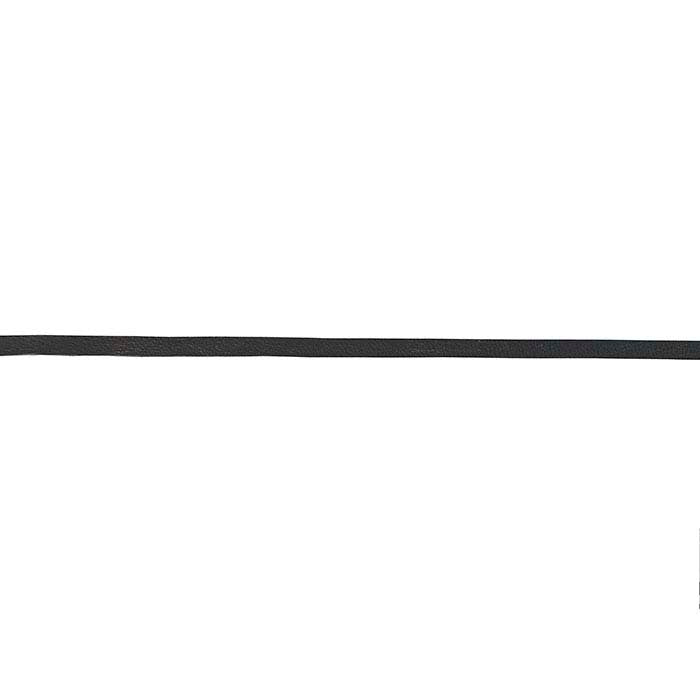 Black Deerskin Leather 3.17mm Flat Lace, 15.24 m. Spool