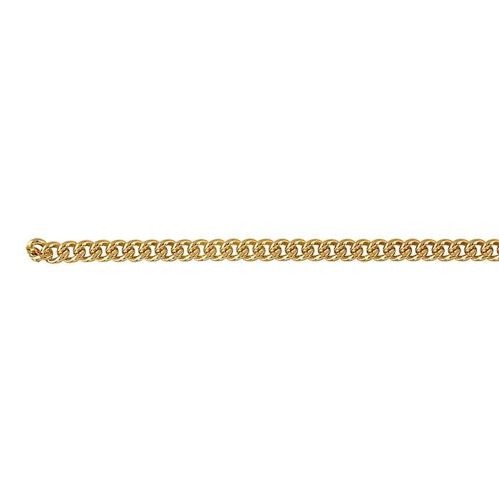 14/20 Guld Fyllt 2,3 mm Curb-kedja, Per Fot