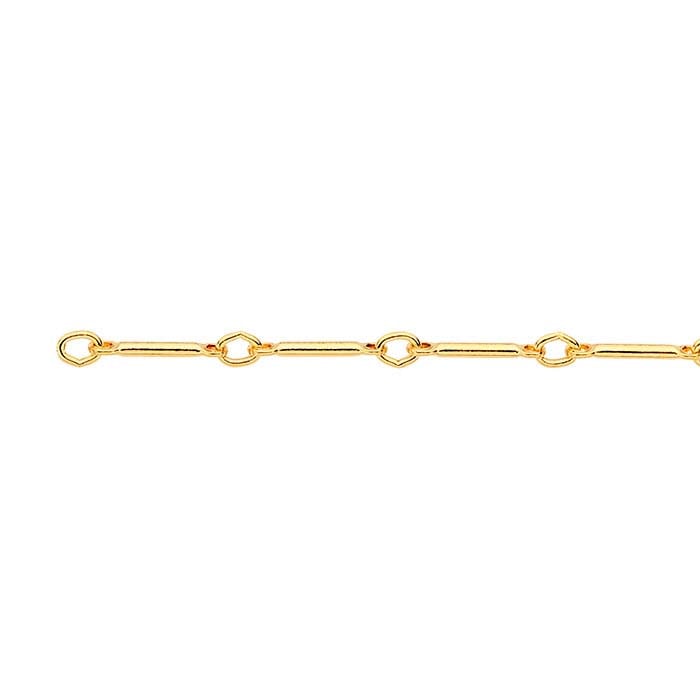 14/20 Yellow Gold-Filled 0.9mm Bar & Link Chain, By the Foot