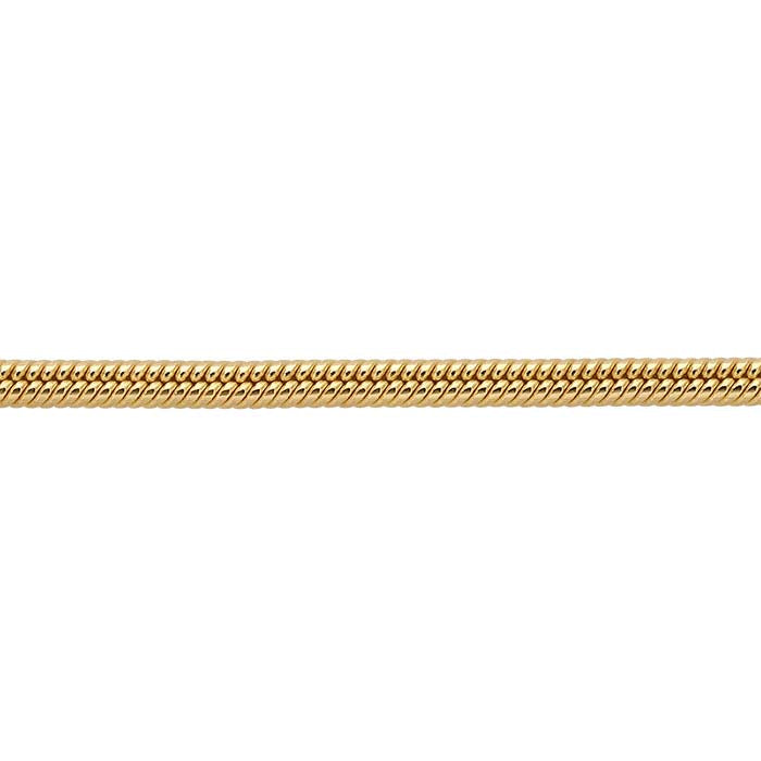 14/20 Geel Goud Gevuld 1,6mm Genaaid Slangketting