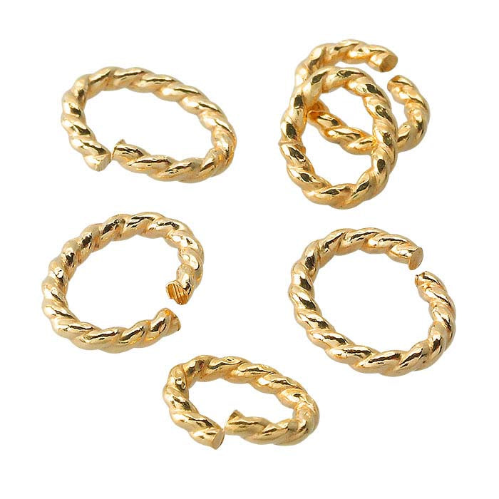 14/20 Yellow Gold-Filled Oval Twist-Wire Jump Ring
