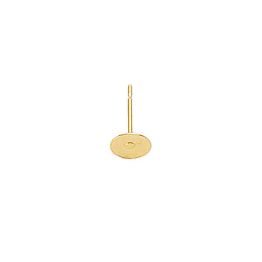 14/20 Yellow Gold-Filled Ear Post with 6mm Pad