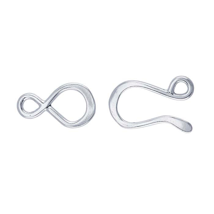 Sterling Silver 33.8 x 12.2mm Hook & Eye Clasp
