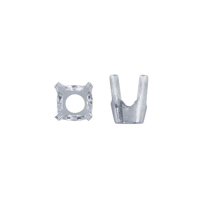 Sterling Silver 4mm Round Low-Base 4-Prong Setting