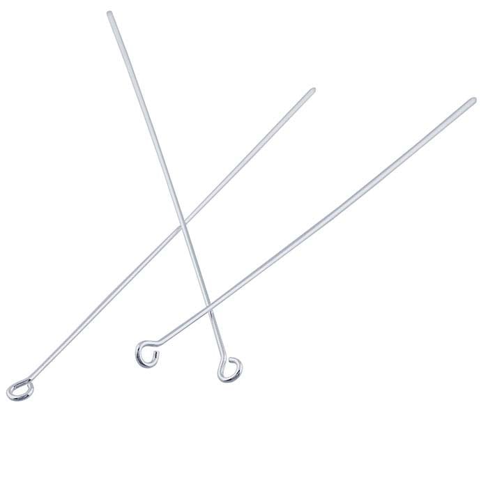 Sterling Silver Eye Pin, 0.57mm, 3/4-Hard