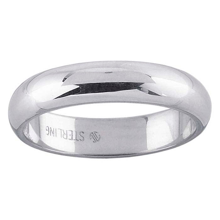 Nordt Sterling Silver 4mm Halvrund Giftering