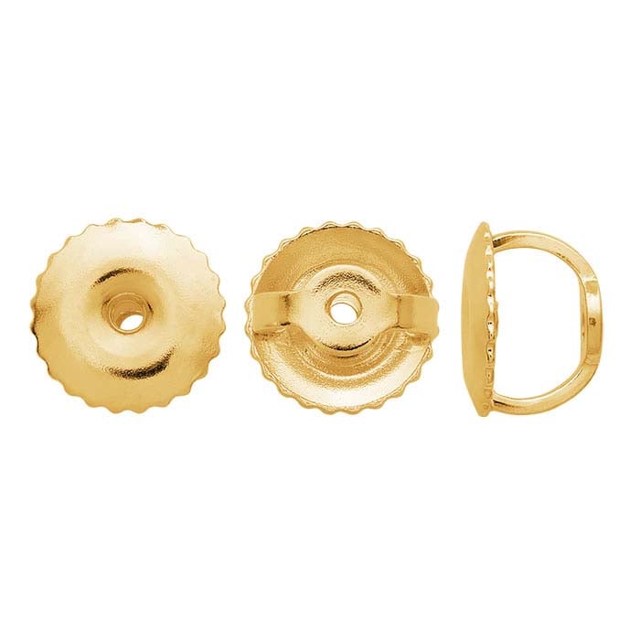 14K Yellow Gold 5.8mm Threaded Ear Nut