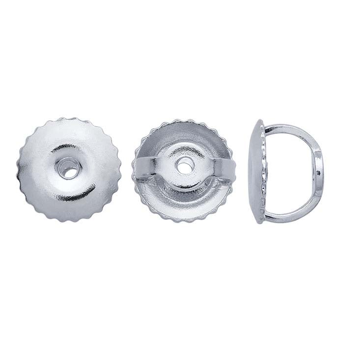 14K White Gold Threaded Ear Nut