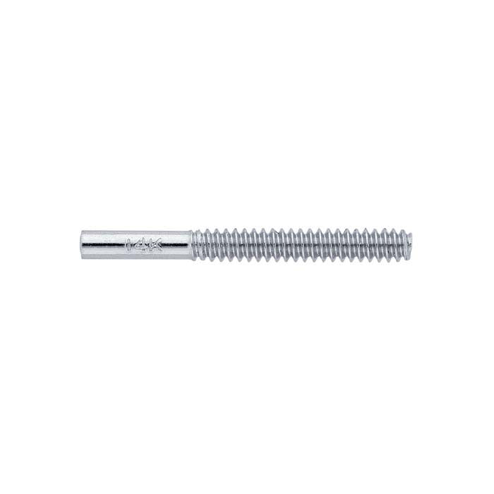 14K White Gold 1.07mm x 9.52mm Threaded Ear Post