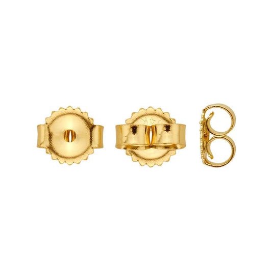 14K Yellow Gold Lightweight 5mm Friction Ear Nut