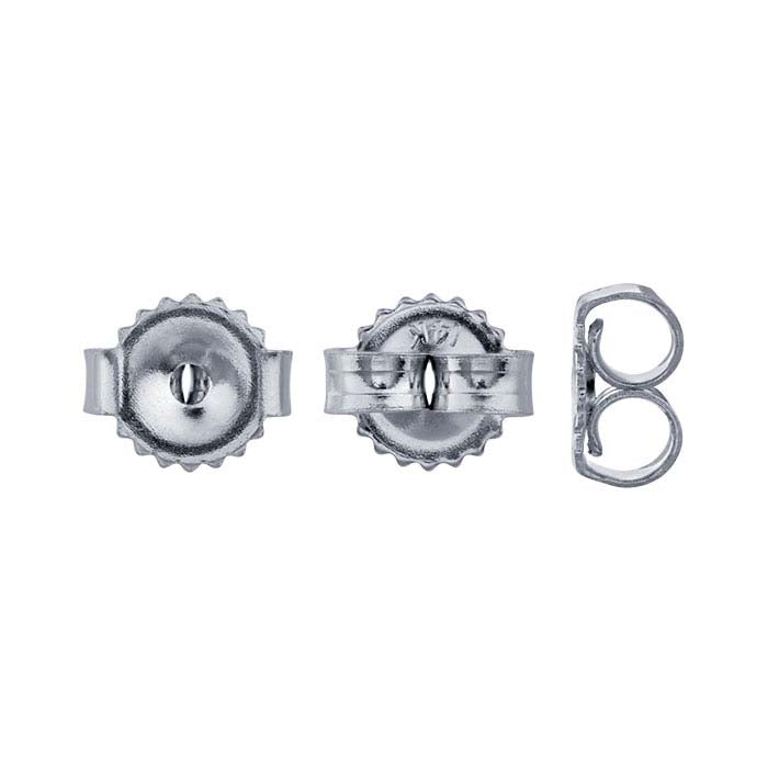 14K White Gold Rhodium-Plated 5.25mm Friction Ear Nut