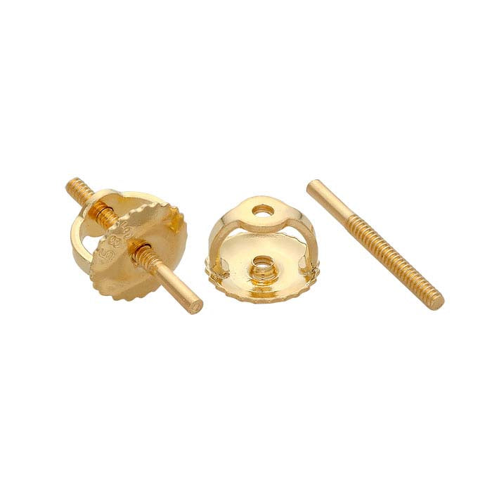 1.02mm x 11.11mm Threaded Ear Post with Nut