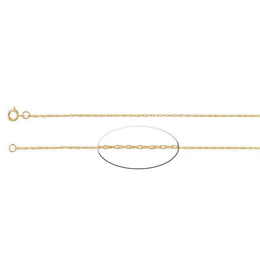 14K Yellow Gold 0.9mm Double-Rope Chain