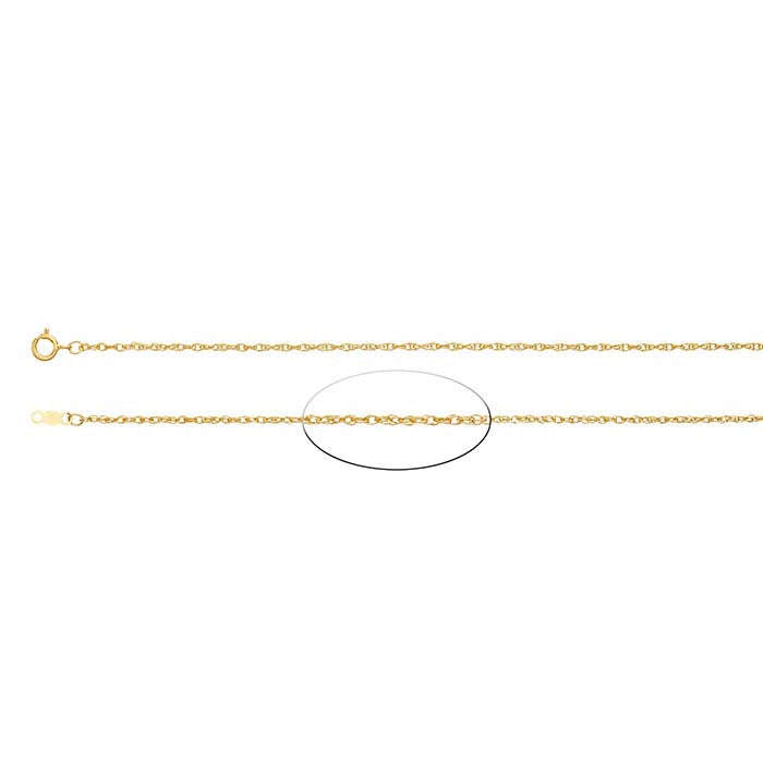 14K Yellow Gold 1.5mm Double-Rope Chain