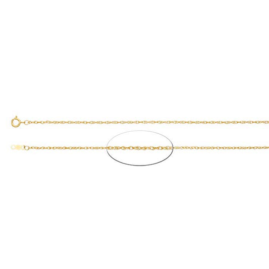14K Yellow Gold 1.5mm Double-Rope Chain