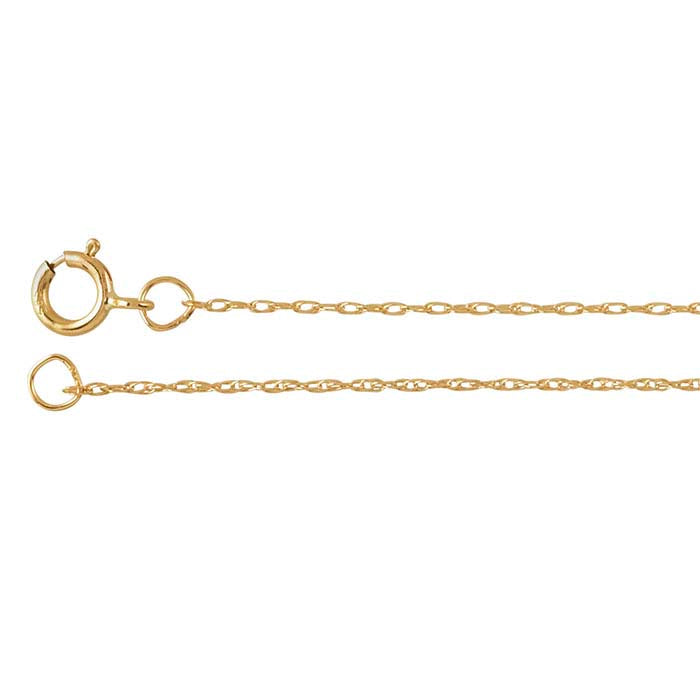 Catena a doppia corda 0,8 mm in oro giallo 14K
