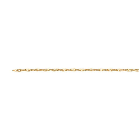 14K Yellow Gold 0.8mm Double-Rope Chain, By the Inch