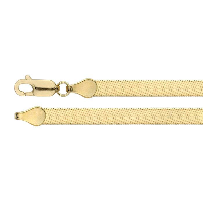 14K Yellow Gold 5mm Herringbone Chain