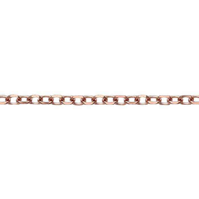 Catena a cavo diamantata 0,9 mm in oro rosa 14K, regolabile