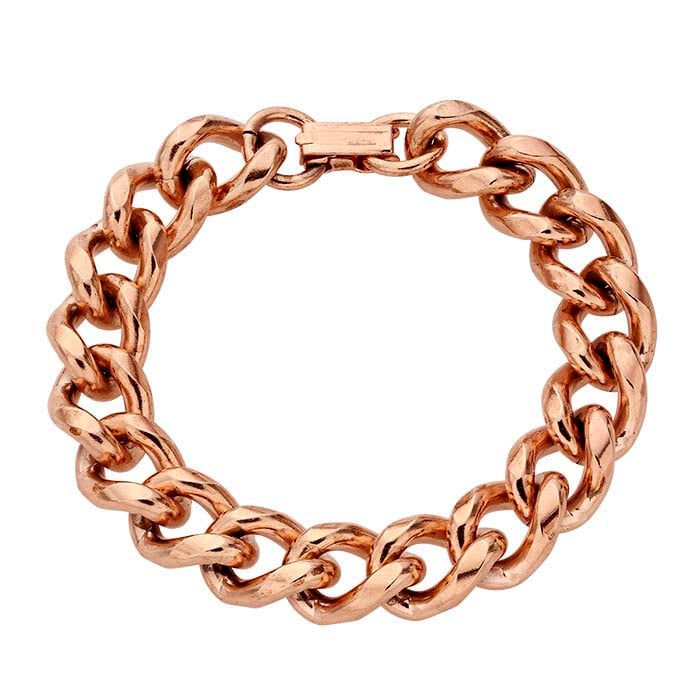 Copper 13mm Curb Chain Bracelet
