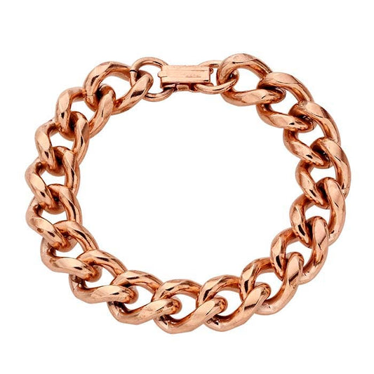 Copper 13mm Curb Chain Bracelet