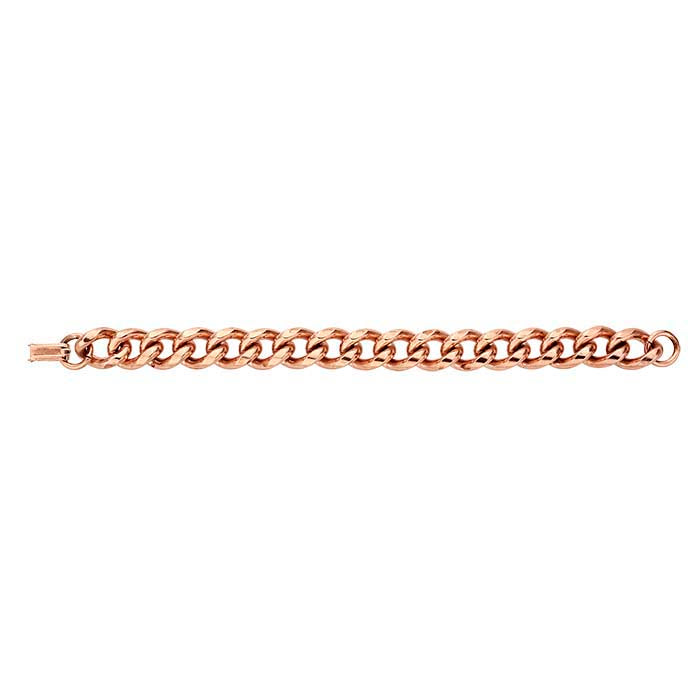 Copper 13mm Curb Chain Bracelet
