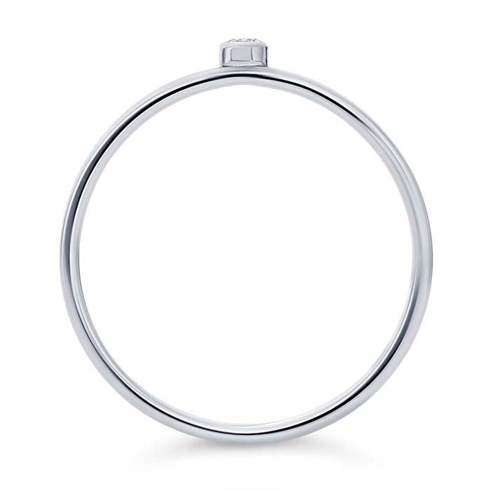 14K White Gold Lab-Grown Diamond-Set Ring