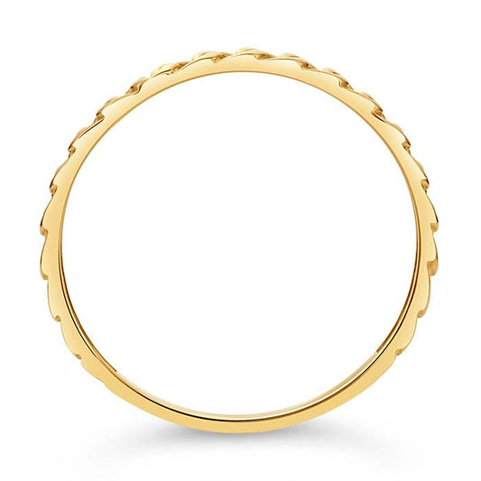 14K Yellow Gold 2mm Curb-Style Chain Band