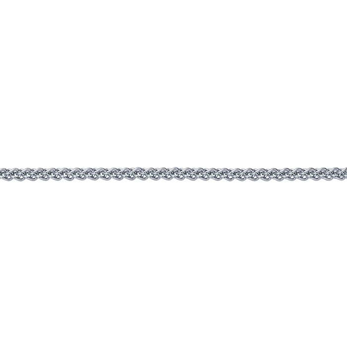 14K White Gold 1mm Round Wheat Chain