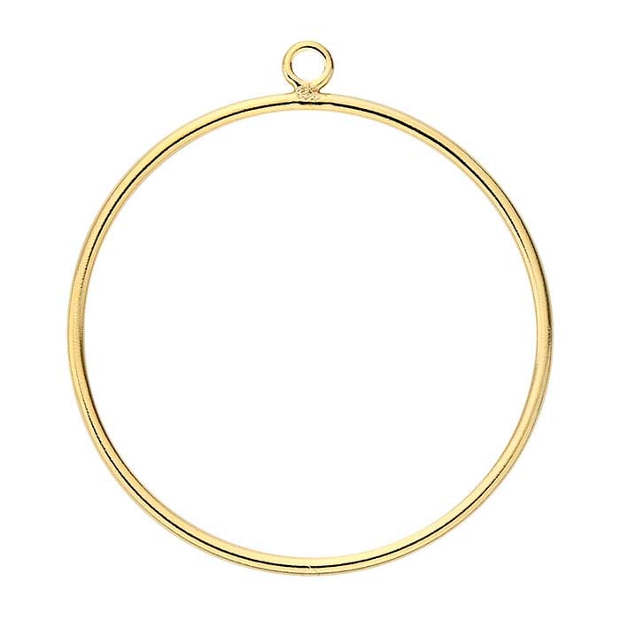Composants circulaires en or jaune 14/20 avec anneau fermé