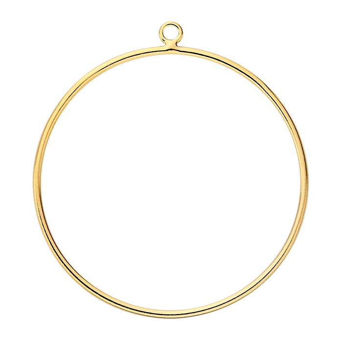 14/20 Yellow Gold-Filled Circle Component with Closed Ring