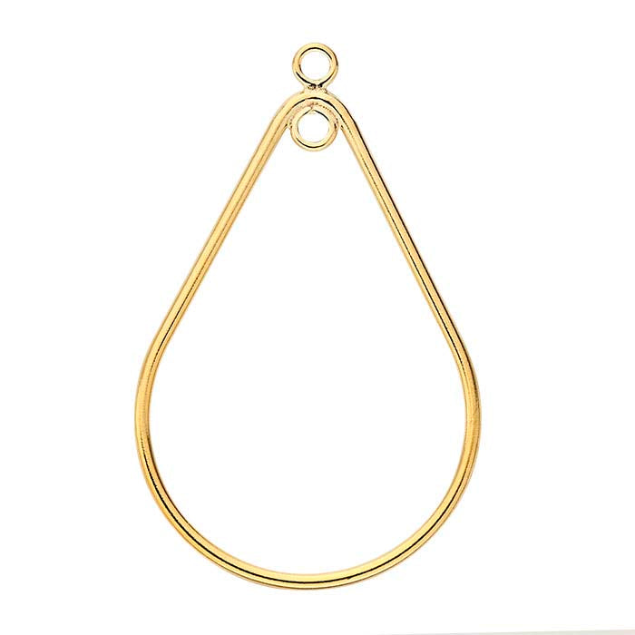 14/20 Yellow Gold-Filled Teardrop Component with Closed Rings