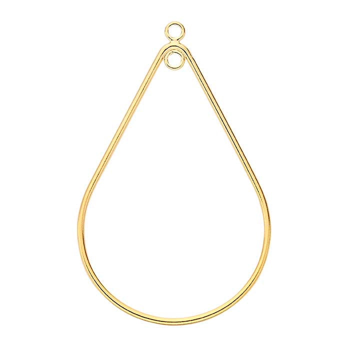 14/20 Yellow Gold-Filled Teardrop Component with Closed Rings