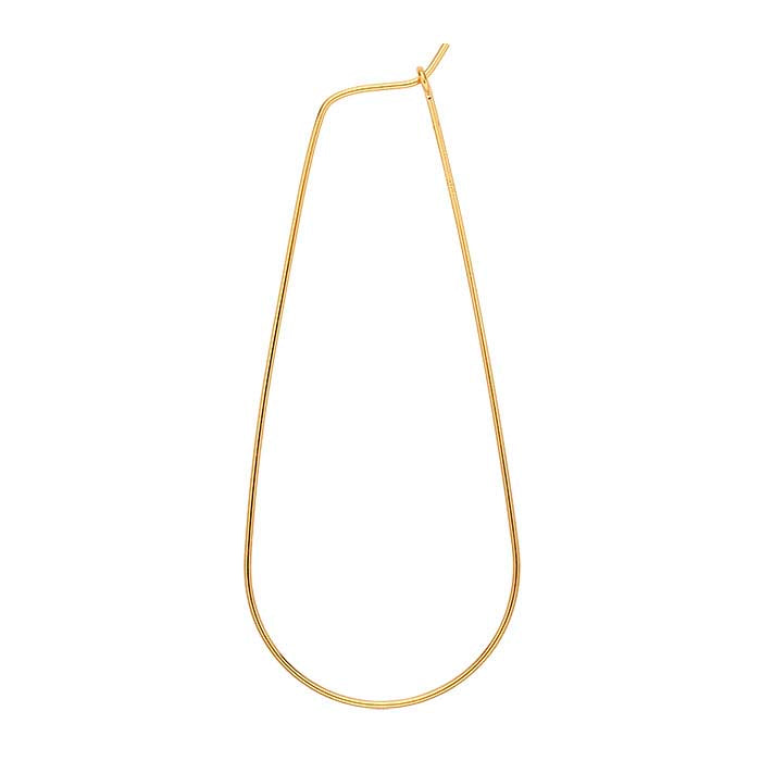 14/20 Yellow Gold-Filled Teardrop Hoop Earring