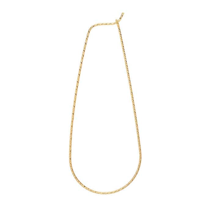 14/20 Yellow Gold-Filled Teardrop Sparkle Hoop Earring