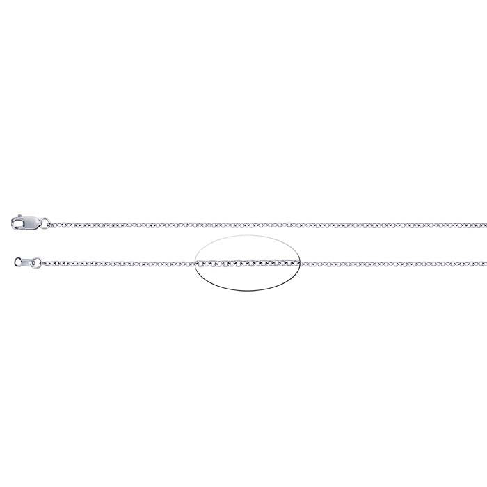 Platinum 1.5mm Oval Cable Chain