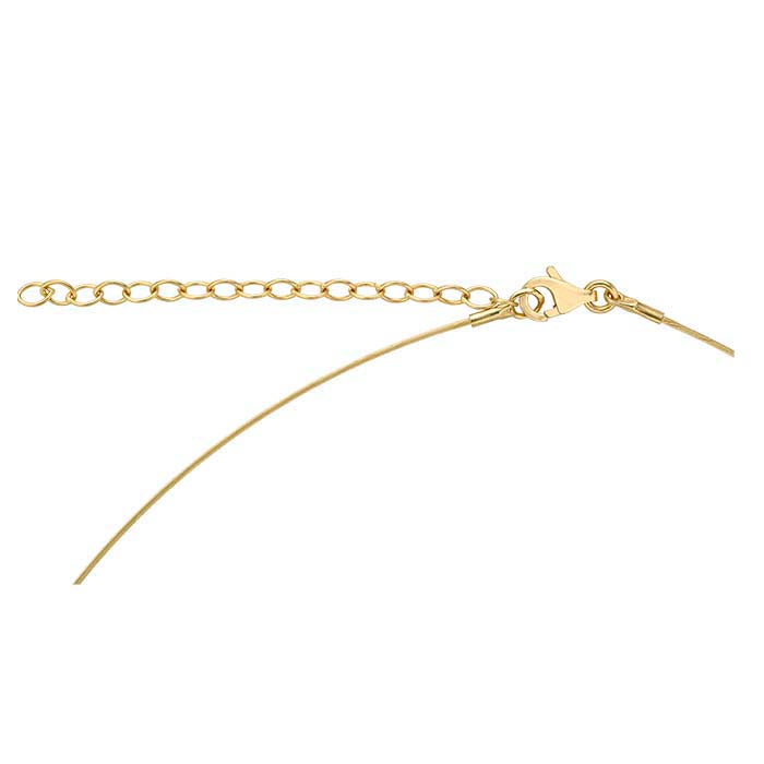 14K Yellow Gold 0.6mm 1-Strand Cable Neck Wire