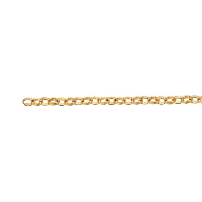 14K Yellow Gold 1.1mm Flat-Wire Oval Cable Chain