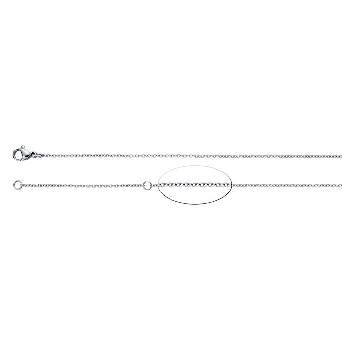 Stainless Steel 1.5mm Oval Cable Chain